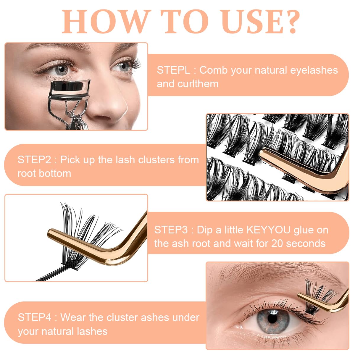 MAYCREATE 480PCS Lash Clusters DIY Eyelash Extensions, Lash Clusters 9-16mm Mixed D Curl Individual Eyelashes Clusters Wispy DIY Eyelash Extension Thin Band & Soft MAYCREATE 480PCS Lash Clusters DIY Eyelash Extensions, Lash Clusters 9-16mm Mixed D Curl Individual Eyelashes Clusters Wispy DIY Eyelash Extension Thin Band & Soft